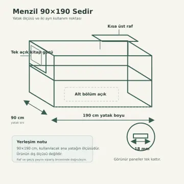 Menzil 90x190 Sedir