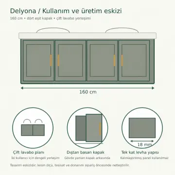 Delyona Lake Banyo Dolabı