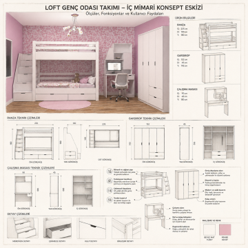 Loft Genç Odası Takımı