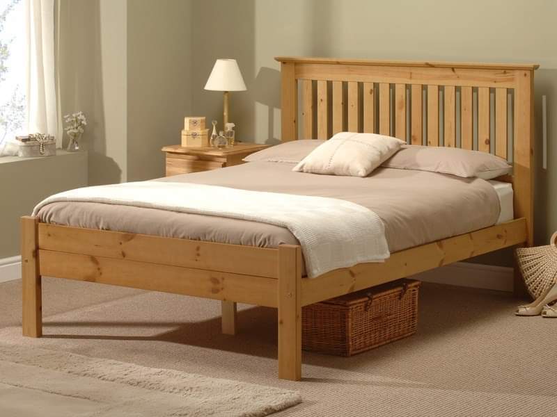 Barlas Doğal Ahşap Karyola Tek kişilik 90x190 cm