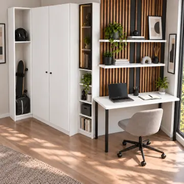 Nolvaris S300 Bronz Reflekte Camlı Spor Nişli Gardıroplu Genç Çalışma Alanı