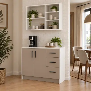 Telvona 100 cm Düz MDF Kahve Köşesi