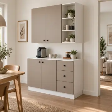 Molvena 120 cm Çekmeceli Kahve Köşesi