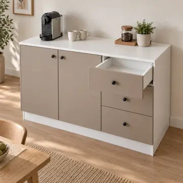 Molvena 120 cm Çekmeceli Kahve Köşesi