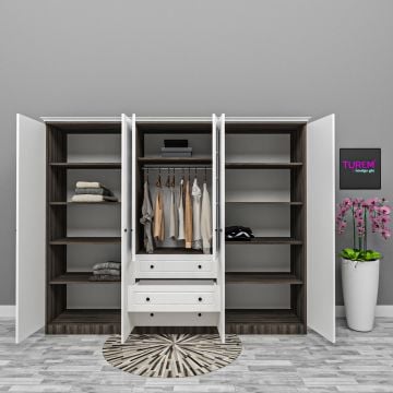Bale 6 Kapılı Modern Gardrop