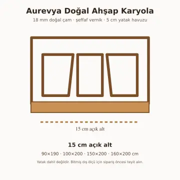 Aurevya Doğal Ahşap Karyola