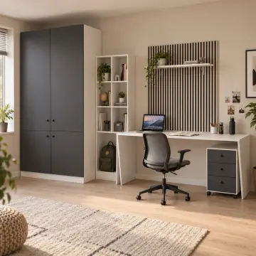 Felvaris C330 Çanta İstasyonlu Dört Kapaklı Gardıroplu Çalışma Masası