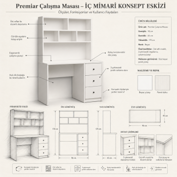 Premiar Çalışma Masası
