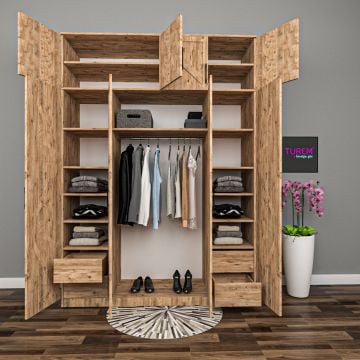 Quart 4 Kapılı Gardrop