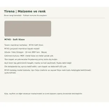 Tirena Membran U Mutfak Dolabı – M745 Soft Vizon