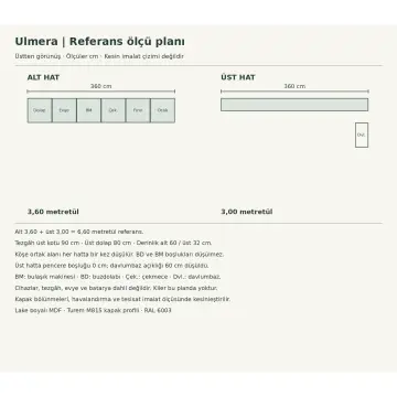 Ulmera Lake Düz Mutfak Dolabı – RAL 6003