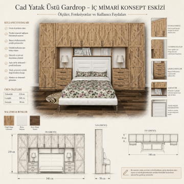 Cad Yatak Üstü Gardrop