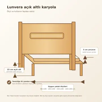 Lunvera Doğal Ahşap Karyola
