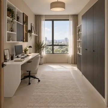 Loryavex T180 Membran Kapaklı Bronz Reflekte Camlı Karşılıklı Duvar Çalışma Alanı