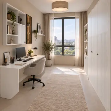 Loryavex T180 Membran Kapaklı Bronz Reflekte Camlı Karşılıklı Duvar Çalışma Alanı