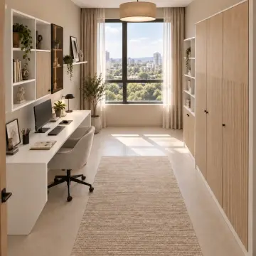 Loryavex T180 Membran Kapaklı Bronz Reflekte Camlı Karşılıklı Duvar Çalışma Alanı