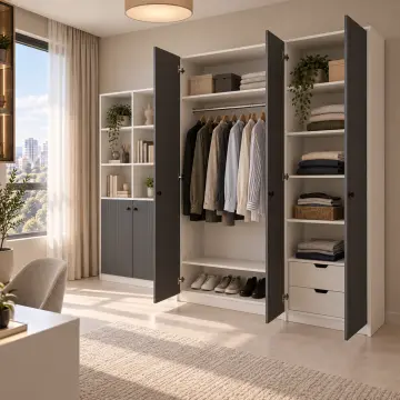 Loryavex T180 Membran Kapaklı Bronz Reflekte Camlı Karşılıklı Duvar Çalışma Alanı