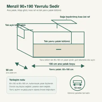 Menzil 90x190 Yavrulu Sedir