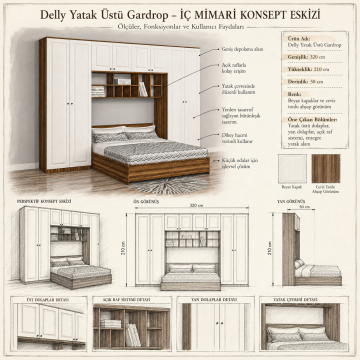 Delly Yatak Üstü Gardrop