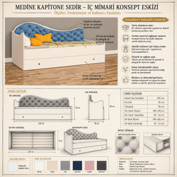 Medine Kapitone Sedir