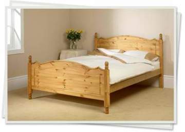 Alin Doğal Ahşap Karyola Tek kişilik 90x190 cm