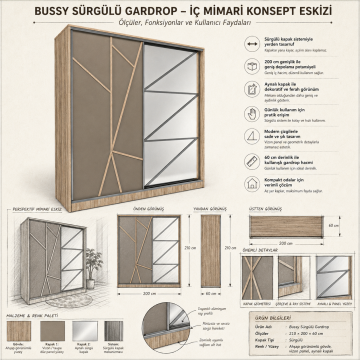 Bussy Sürgülü Gardrop