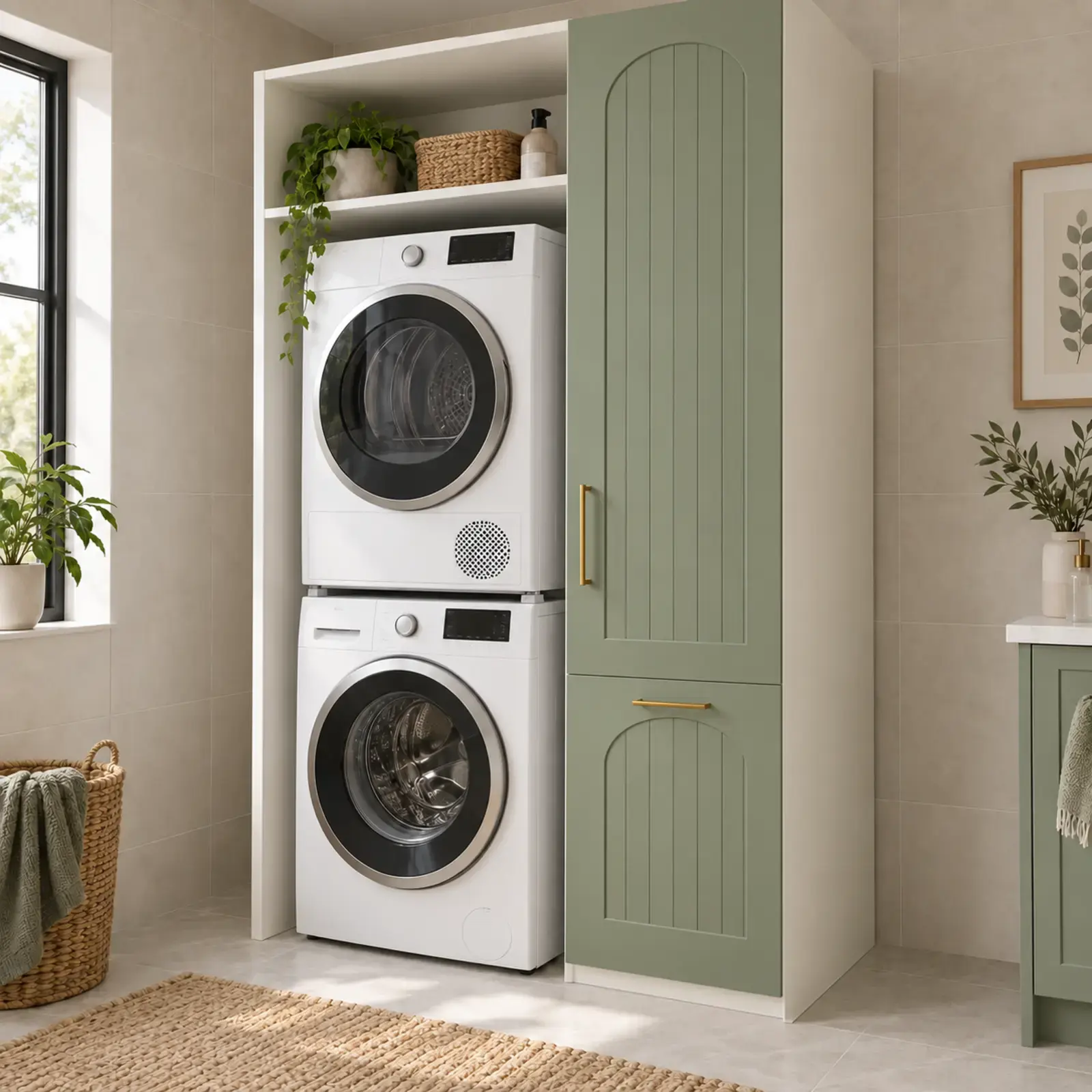Gavrina Membran Çamaşır ve Kurutma Makinesi Dolabı 120 cm