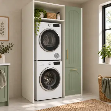 Gavrina Membran Çamaşır ve Kurutma Makinesi Dolabı 120 cm
