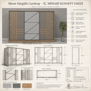 Moon Sürgülü Gardrop