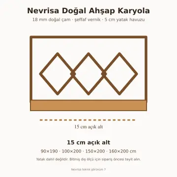 Nevrisa Doğal Ahşap Karyola