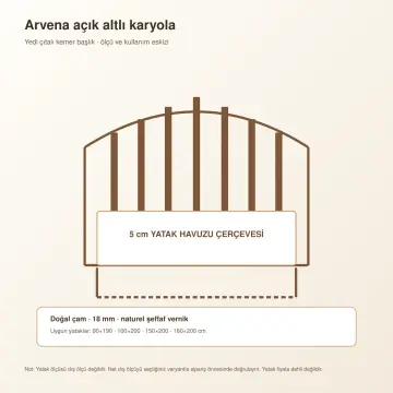 Arvena Doğal Ahşap Karyola