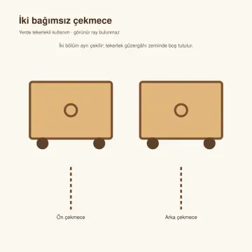 Arvena Doğal Ahşap Çekmeceli Karyola