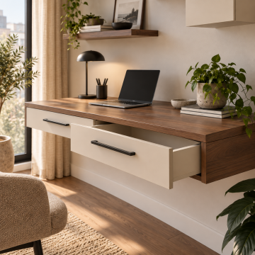Lento 100 Duvara Monte İki Çekmeceli Home Office Çalışma Masası