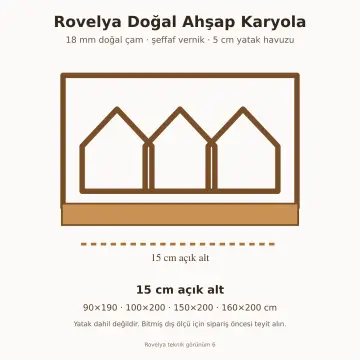 Rovelya Doğal Ahşap Karyola