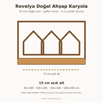 Rovelya Doğal Ahşap Karyola