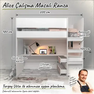 Alice Çalışma Masalı ve Şifonyerli Ranza