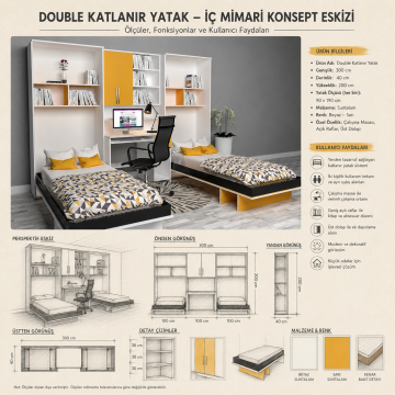 Double Katlanır Yatak