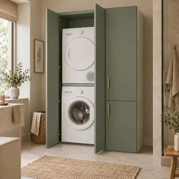 Helvanya Lake Çamaşır ve Kurutma Makinesi Dolabı 130 cm