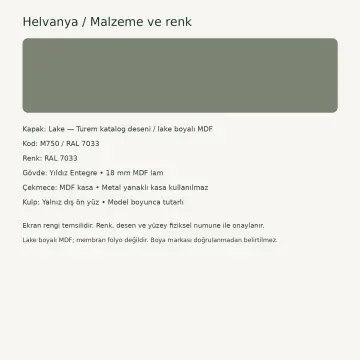Helvanya Lake Çamaşır ve Kurutma Makinesi Dolabı 130 cm
