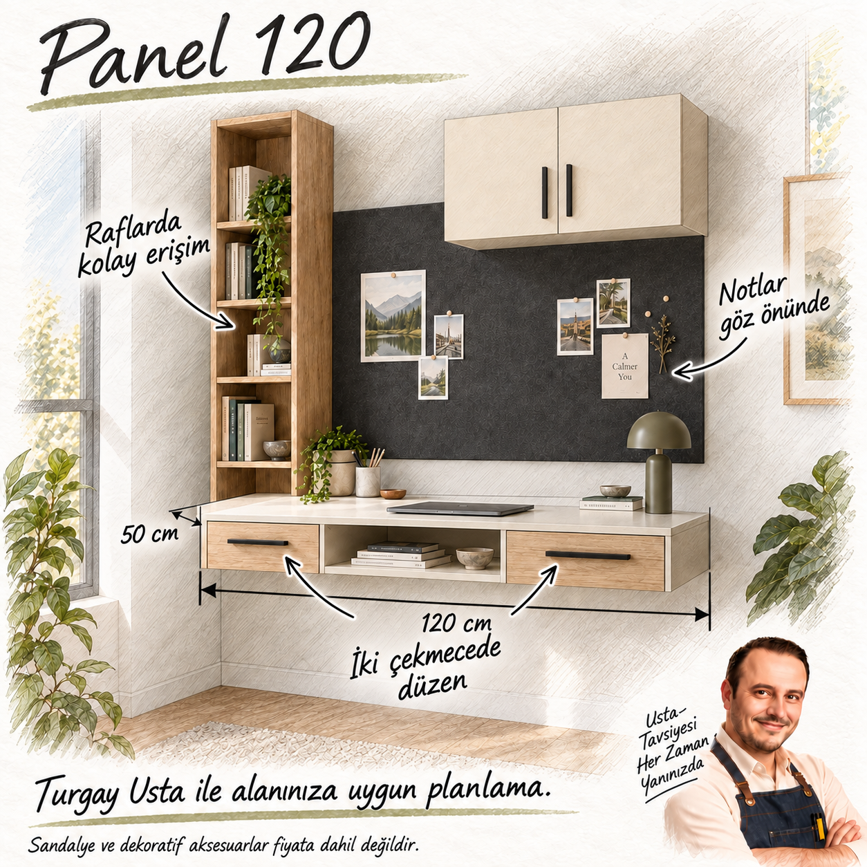 Turgay Usta ile Panel 120 fayda ve ölçü eskizi