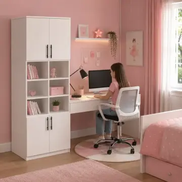 Gloss Dolaplı Çalışma Masası