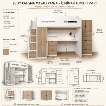 Betty Çalışma Masalı  Ranza