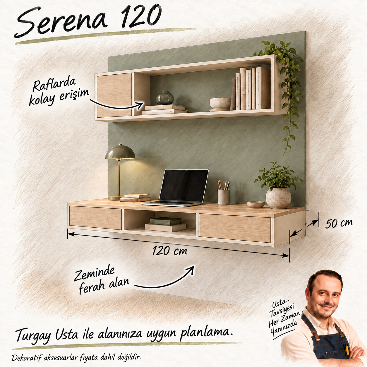 Turgay Usta ile Serena 120 fayda ve ölçü eskizi