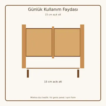 Mirelva Doğal Ahşap Karyola