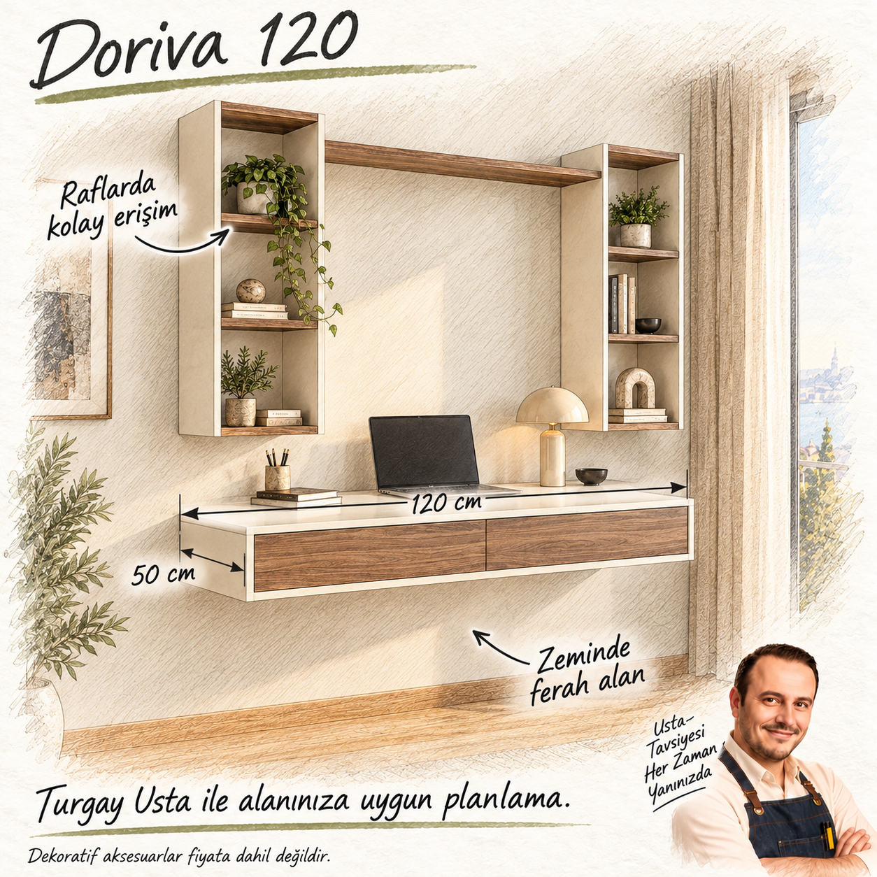Turgay Usta ile Doriva 120 fayda ve ölçü eskizi