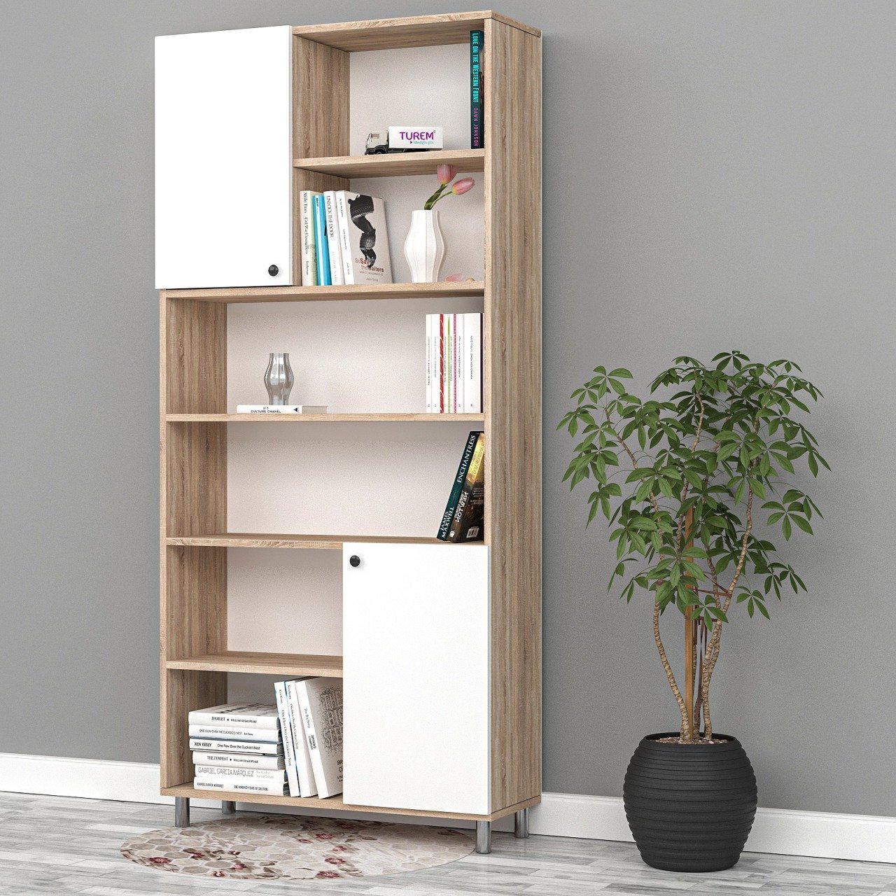 Cevher Dolaplı Kitaplık