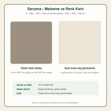 Saryena Vizon MDF U Mutfak Dolabı