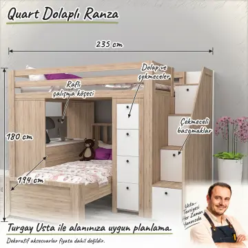 Quart Dolaplı Ranza