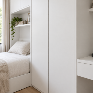 Neris 280 Beyaz Kitaplıklı Çalışma Masalı Genç Odası