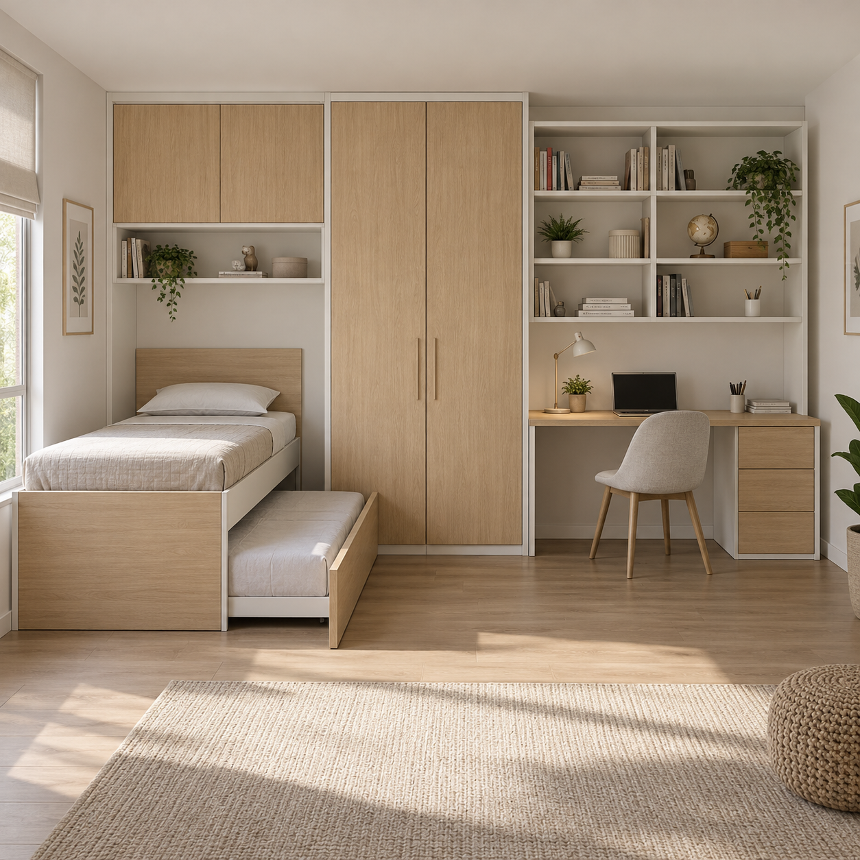 Mirel 320 Yavrulu Karyolalı Kitaplıklı Genç Odası